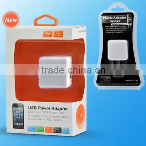 New Product Dual USB Power Home Wall Charger for Iphone for Samsung thumbnail-5