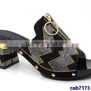 CSB7173 Orange -blue-gold-green-red New Coming Italian Design High Quality Hot Selling Lady Sandals With Stone on Factory Costy thumbnail-1