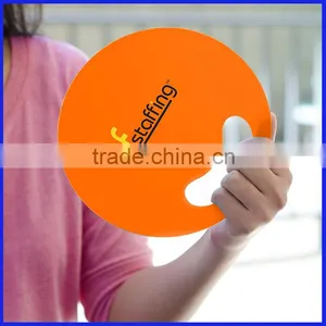 New Design Custom Promotional Advertising Air Cooling Plastic Hand Fan With Cold Wind thumbnail-1
