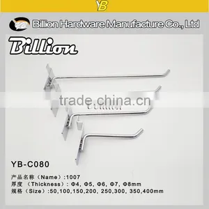 Hanging Hook Chrome Plating Display Steel Hooks Shop Fittings Slatwall thumbnail-2
