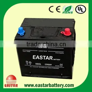 Maintenance Free 55D23L 12v 60Ah Car Battery JIS Standard thumbnail-1