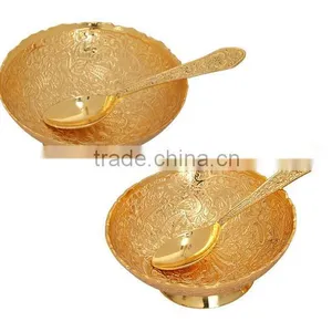 Popular Gift Set Online / Brass Two Bowl Set Online / Navratri Gift Set thumbnail-1