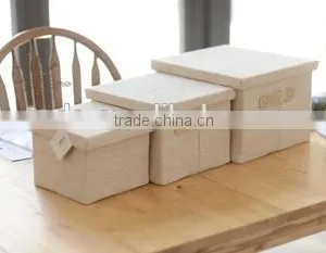 YIWU RODA 100% Cotton and Linen High-capacity Foldable Storage Box thumbnail-6
