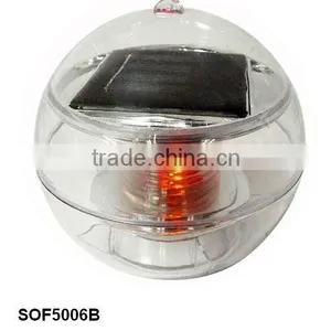 White Plastic Ball Solar Floating Pool Led Light(SOF5006B) thumbnail-1