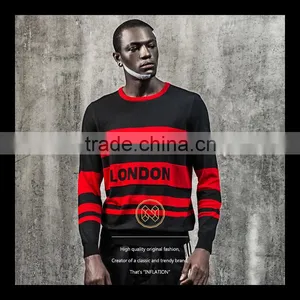 Men's Flat Stripe Knitted Sweater Teenager Pullover Sweater thumbnail-4