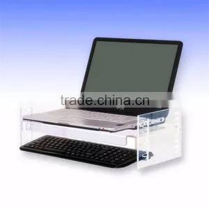 Custom Acrylic Laptop Display Rack, Adjustable Plexiglass Computer Display Tray thumbnail-1