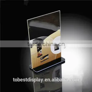 Elegant Handmade Acrylic Menu Stand,acrylic a4 Paper Holder Shenzhen Factory thumbnail-1