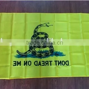 Yellow Binding Screen Printed Decorative Flags With Grommets thumbnail-1