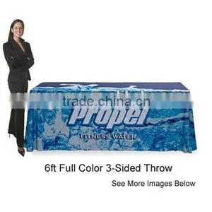 Tradeshow Table Cover - 6' Open Back Table Cover - Printed Full Color thumbnail-1