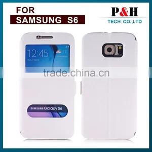 For Samsung Galaxy s6 , High Quality Litchi Pattern PU Leather Folio Case for Samsung Galaxy s6 thumbnail-4