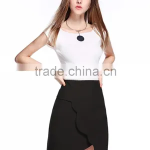 Fashion Korea Boat Neck Women Ladies Knitted Slim T Shirt Sleeveless Blouse Ladies Casual Tops Latest Design thumbnail-2