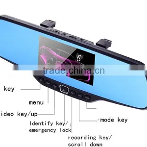 HD 1080P 4.3 Inch LCD Screen Car Rearview Cam Vehicle DVR Separate Camera Support Motion Detection/G-Sensor/Emergency Recording thumbnail-3
