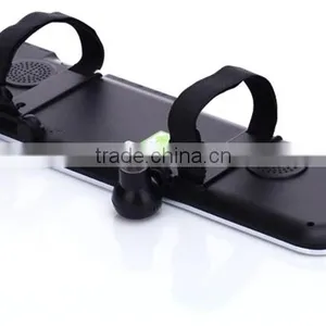 Wireless Wifi Transfer Android Bluetooth Rearview Mirror Handsfree Car Kit Monitor + Wireless Backup Reverse Camera thumbnail-4
