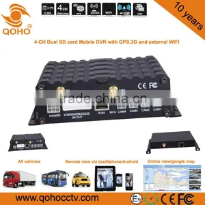 GPS 3g Wifi 4ch MDVR/ Vehicle Mobile Dvr With Free CMS Software With Certificate thumbnail-6