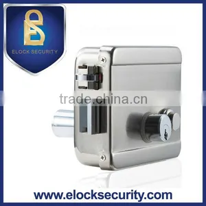Electric Rim Lock With PCB, Double Connected Cylinder, Chrome Plating thumbnail-1