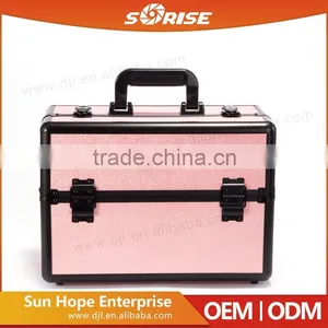 Factory Price Hairdressing Artist Portable Aluminum Makeup Box thumbnail-2