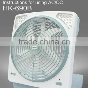 Grace Appearance Fan With LED Light Rechargeable thumbnail-1