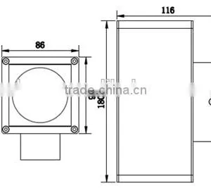W-3472 2*6W Cob Rectangle Outdoor Wall Sconce,led up Down Wall Light Ip54 thumbnail-2