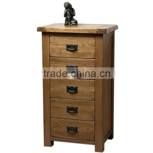 Wooden 5 Chest of Drawer Bedside Table thumbnail-1