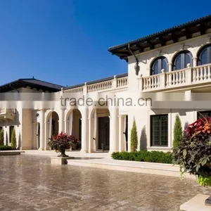 Grand Island Villa Project Designs Interior and Exterior Beige Limestone Columns thumbnail-1