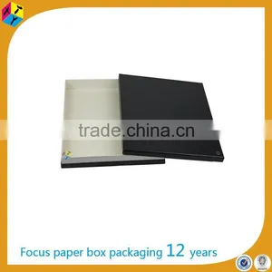 Plain Packaging Cardboard Matte Black Boxes for Garment thumbnail-1