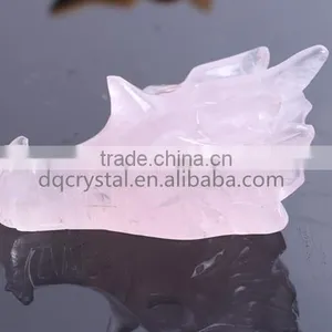 Dragon Head Natural Rose Quartz Crystal for Hot Sale thumbnail-2