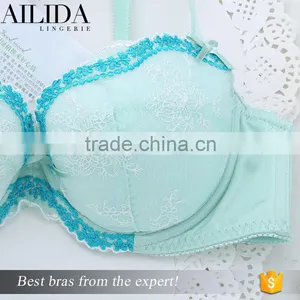 OEM Women Lace Push Up Underwire Bra Sets Womens Lingerie thumbnail-5
