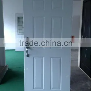 Baodu Brand Plain Door Panel 6 Panel Interior Steel Doors With Frame thumbnail-6