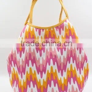 BSCI FACTORY Printing Flower Polyester Folding Tote Bags thumbnail-2