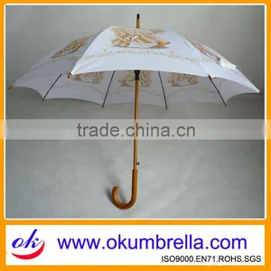 High Fashion Straight Wooden Umbrella for Rain thumbnail-1