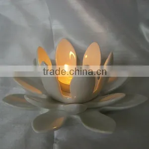 Porcelain Flower Candle Holder thumbnail-1
