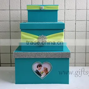 Handmade Blue Wedding Card Holder Made in China Wedding Card Box Supplier thumbnail-1