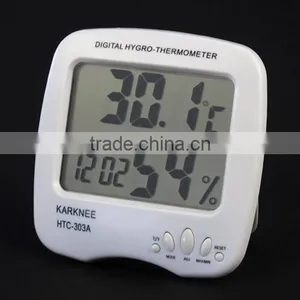 New Smart Large LCD Digital Hygro Thermometer Temperature Humidity Time MAX MIN Clock Calendar Alarm Meter BJ-303A Wholesale thumbnail-1