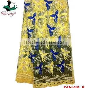 New Arrival French Net Lace Fabric, African Tulle Lace Fabric With Stones JYN48 thumbnail-5