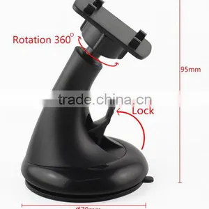 For All Mobile Phone With Suction Cup Deesign Leather Grain Universal Windshield Mount Holder Car Holder thumbnail-4