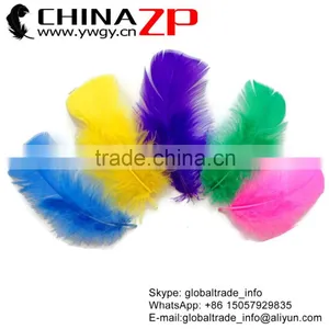 ZPDECOR Colored Factory Wholesale Bulk Dyed Bright Colors Turkey Flat T-Base Body Plumage Feathers for Parties Decorations thumbnail-1