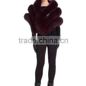 2015 Wholesale Ladies Fox Fur Cape thumbnail-4
