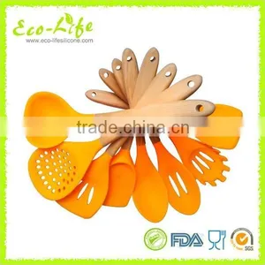 100% Food Grade Silicone Kitchen Utensils /Cooking Tools Set /8-piece /Wooden Handle thumbnail-4