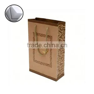 Lamination Biodegradable Popular Shopping Paper Bag Promotional Gold Foil Logo thumbnail-6