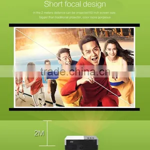 Portable Power Bank Support 1080p Led Projector Moble Phone Hdmi Usb Vga sd Slot hd Cinema Mini Projector thumbnail-2