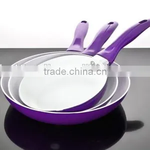3pcs Aluminum Ceramic Coating Fry Pan thumbnail-1