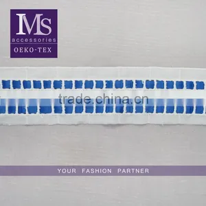 Fashion Design 5cm Width Embroidery Satin Ribbon With Cotton Triming thumbnail-1