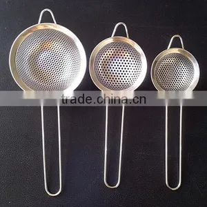 Highly Polished Satin-finished 18/10 Stainless Steel Kitchen Utensils Skimmer Integrated Hanging Loop S63 thumbnail-1