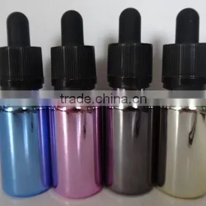 5ml 10ml 15ml 20ml 30ml 50ml 100ml Silver e Liquid Bottle Empty Glass Dropper Bottles for Essential Oil With Childproof Cap thumbnail-2