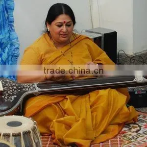 MALE TANPURA Tambura WITH FIBER BOX Indian Musical Instrument Rajasthan India thumbnail-1