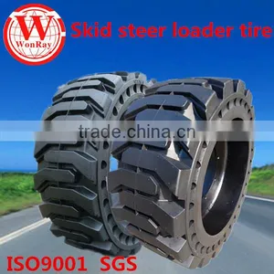 Hot Sale Solid Skid Steer Tyres 10-16.5 12x16.5 With Wheel Rim for CAT,Bobcat, Skyjack thumbnail-4