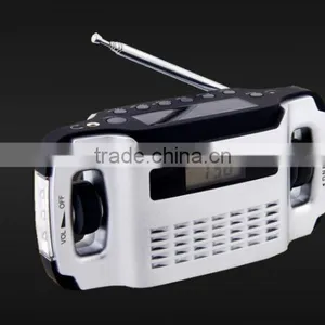 SOLAR POWER AM FM RADIO CAMPING Emergency Radio With LED Light thumbnail-1
