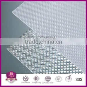 Haining High Quality 4mm Diameter Prism Pattern Light Diffusion Polycarbonate Sheet 1220*2440mm thumbnail-2