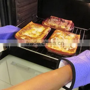 Amazon Selling Well BBQ Cooking Gloves Silicone Oven Mitts for Oven Cooking thumbnail-2