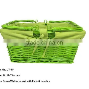 Empty White Wicker Gift Storage Basket Wicker Basket for Home Kitchen Storage thumbnail-6
